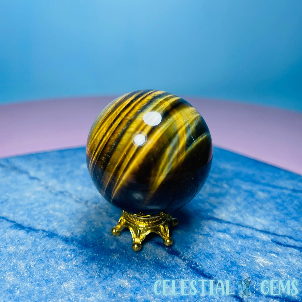 Yellow Tigers Eye Small Sphere
