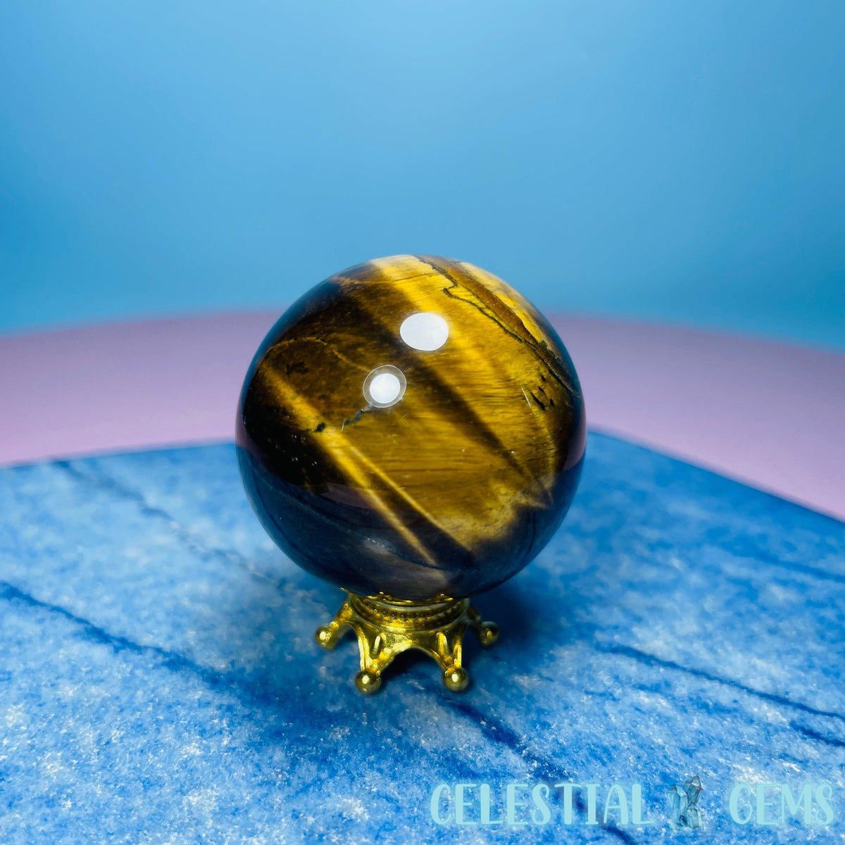 Yellow Tigers Eye Small Sphere