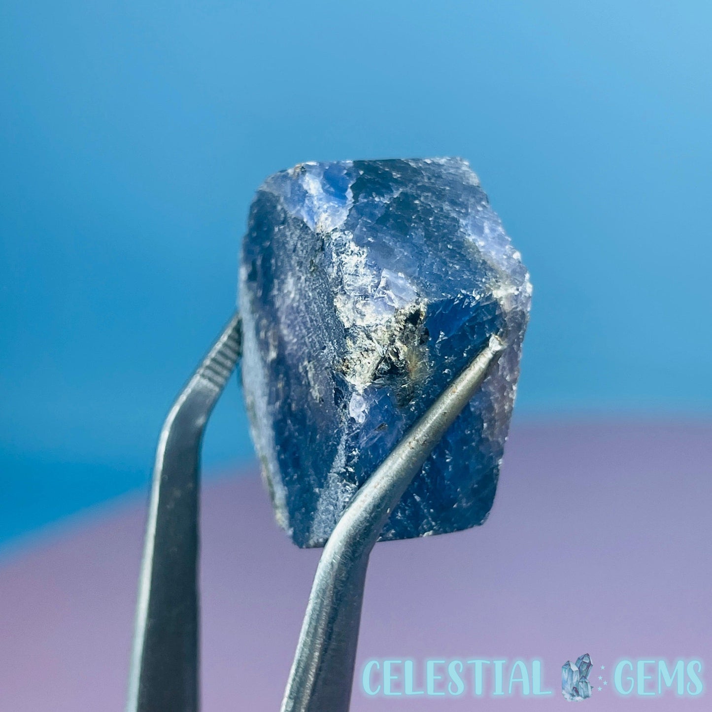 Celestial Sapphire Corundum Crystal Specimen