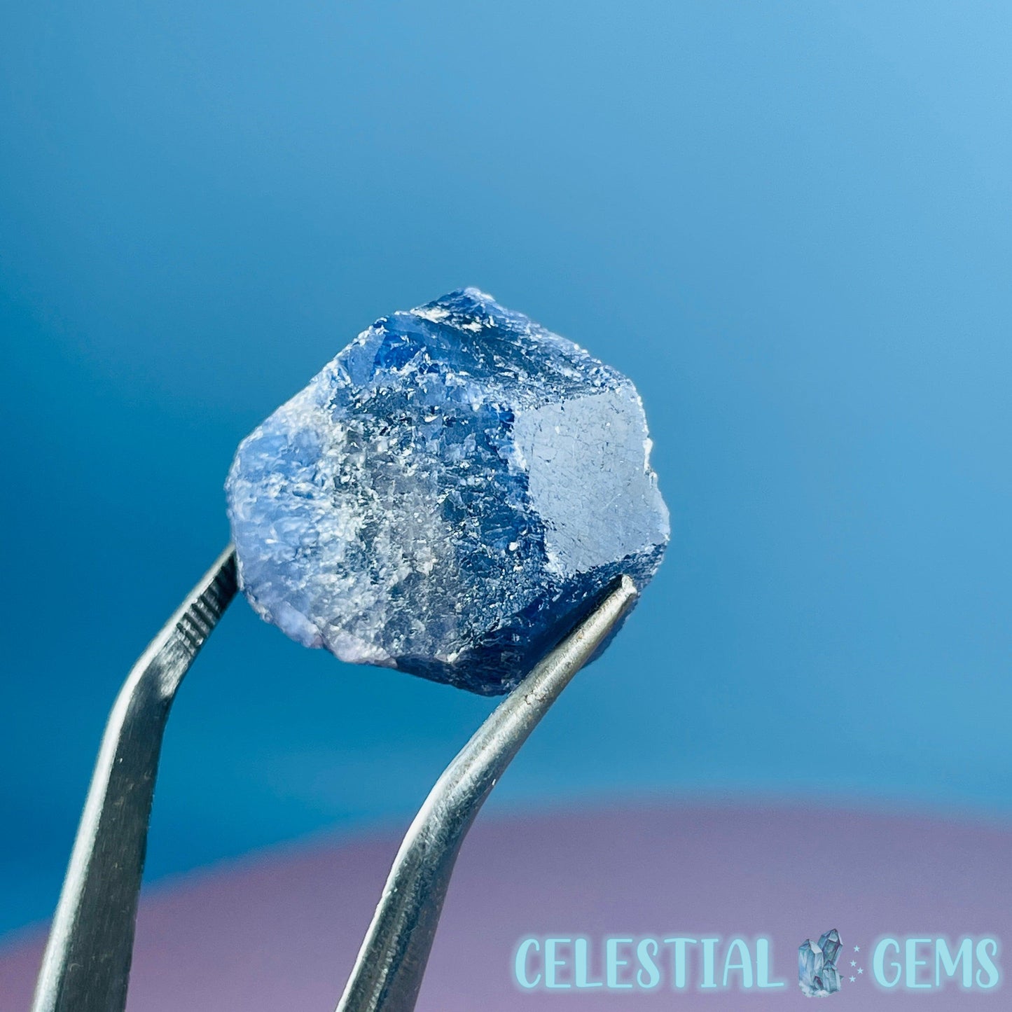 Celestial Sapphire Corundum Crystal Specimen