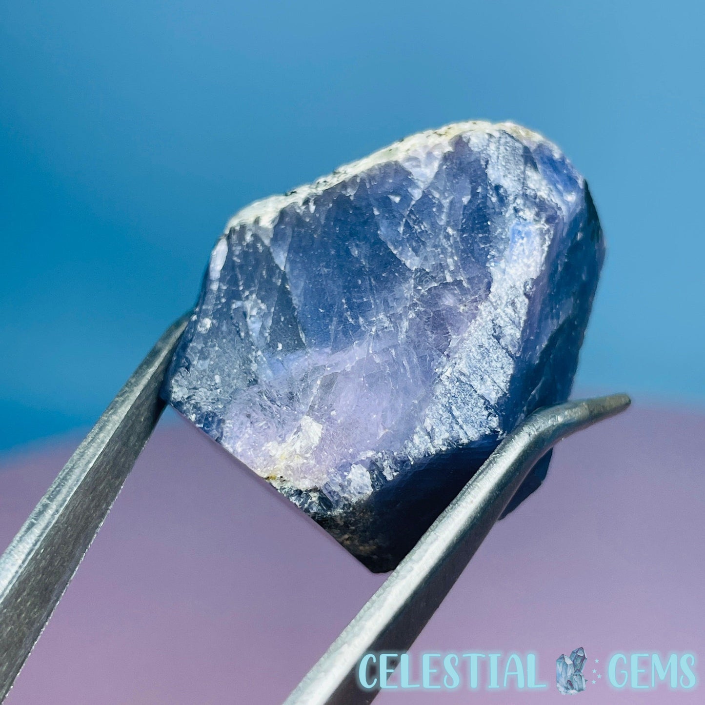 Celestial Sapphire Corundum Crystal Specimen