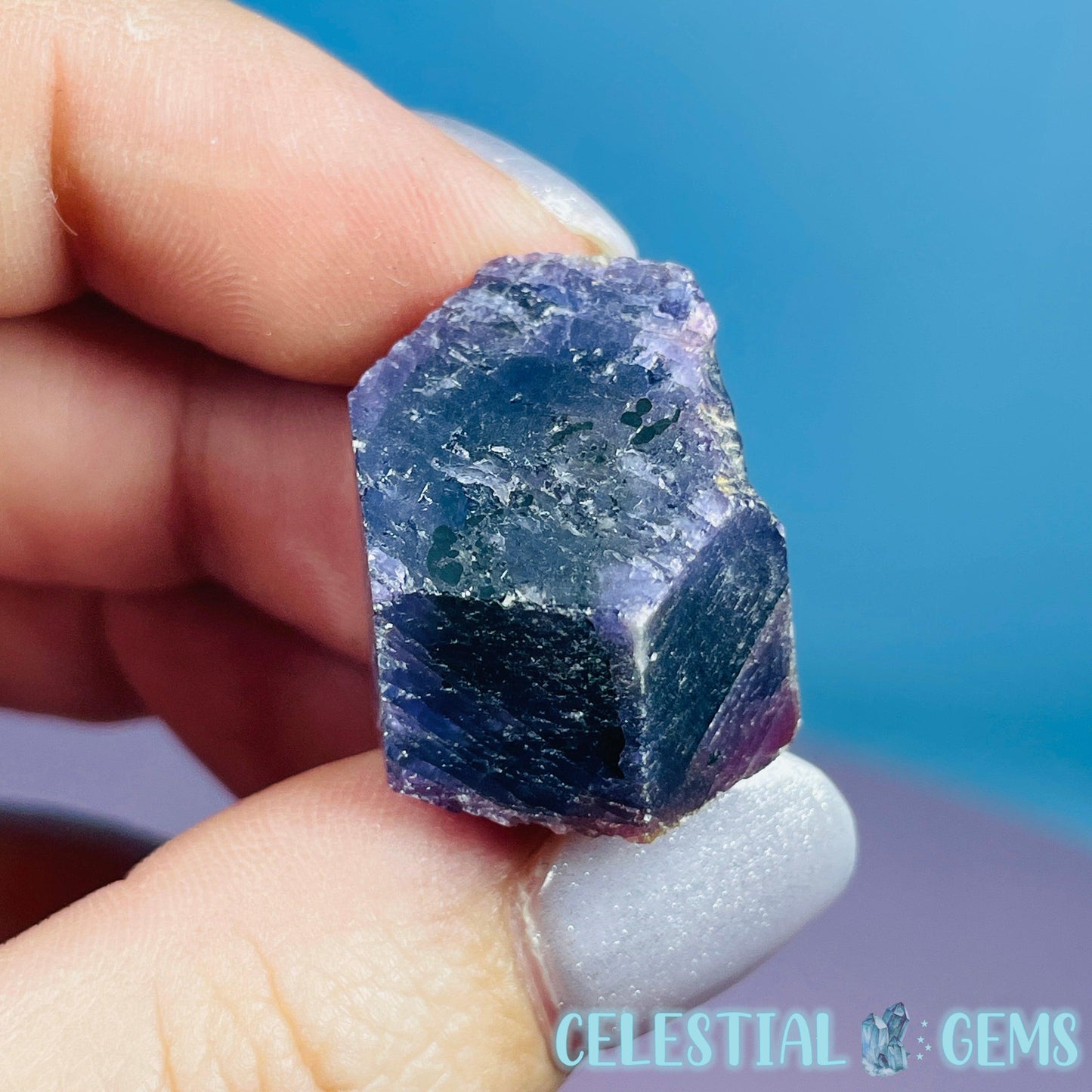 Celestial Sapphire Corundum Crystal Specimen