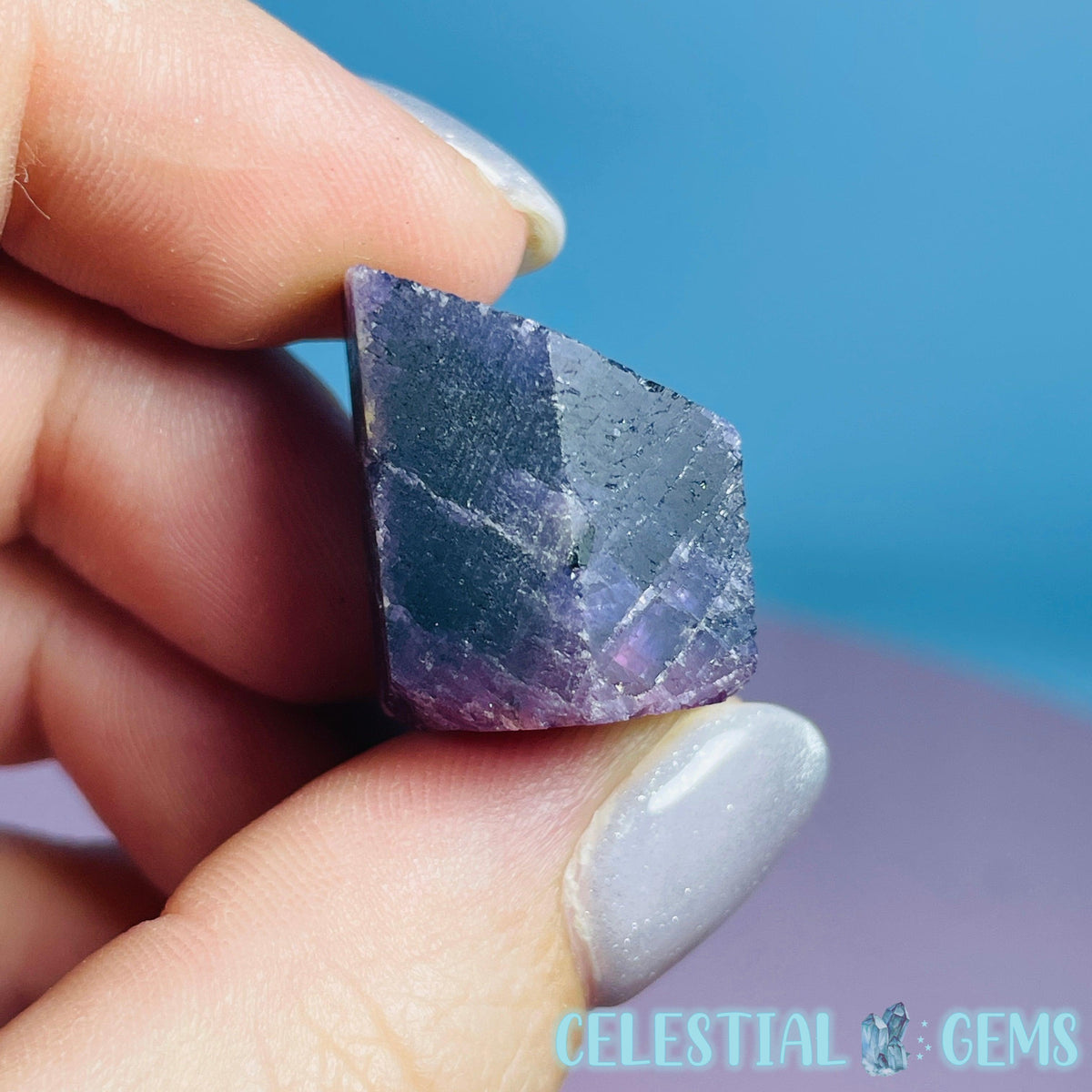 Celestial Sapphire Corundum Crystal Specimen