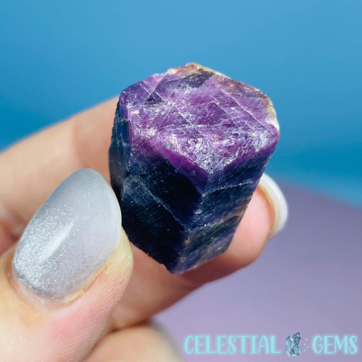 Celestial Sapphire Corundum Crystal Specimen