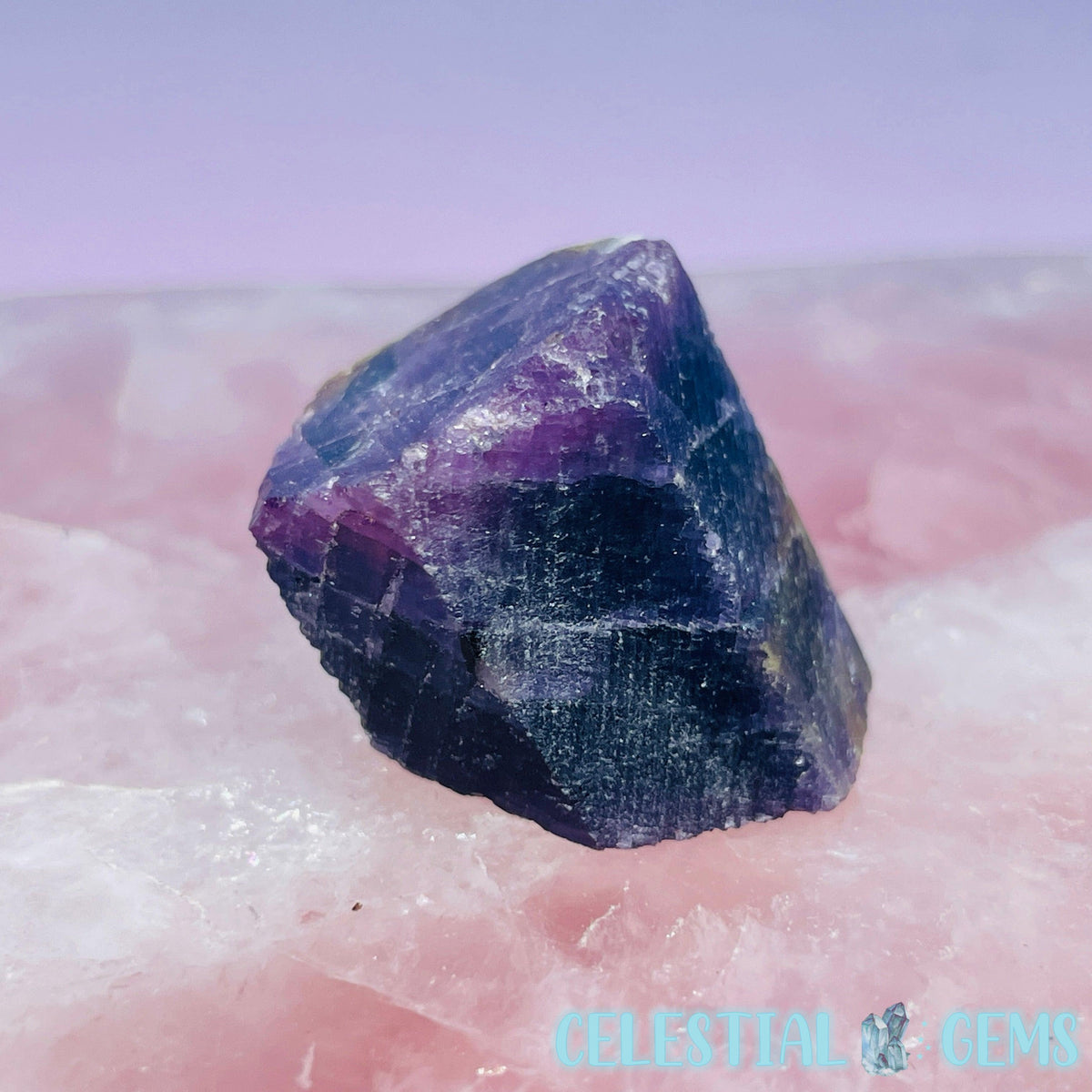 Celestial Sapphire Corundum Crystal Specimen