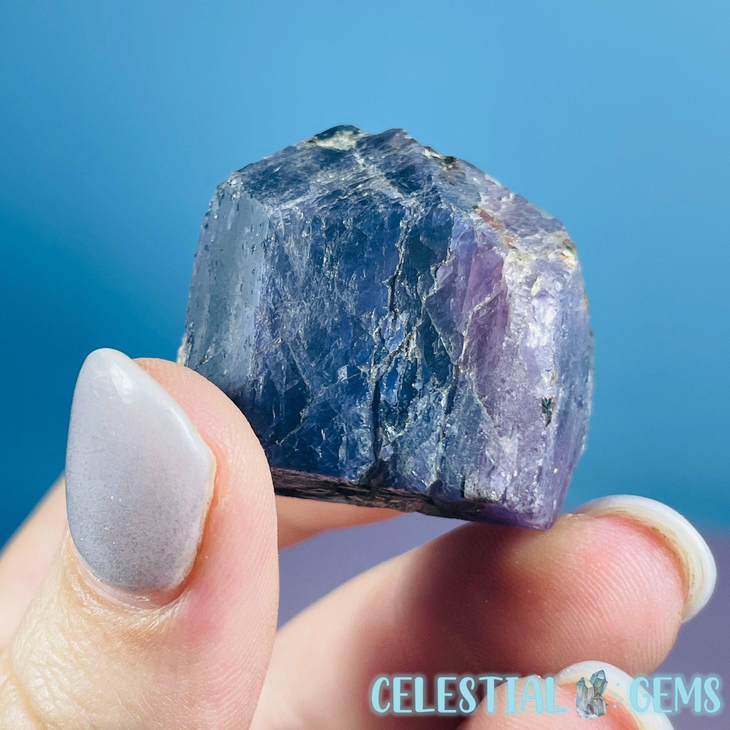 Celestial Sapphire Corundum Crystal Specimen