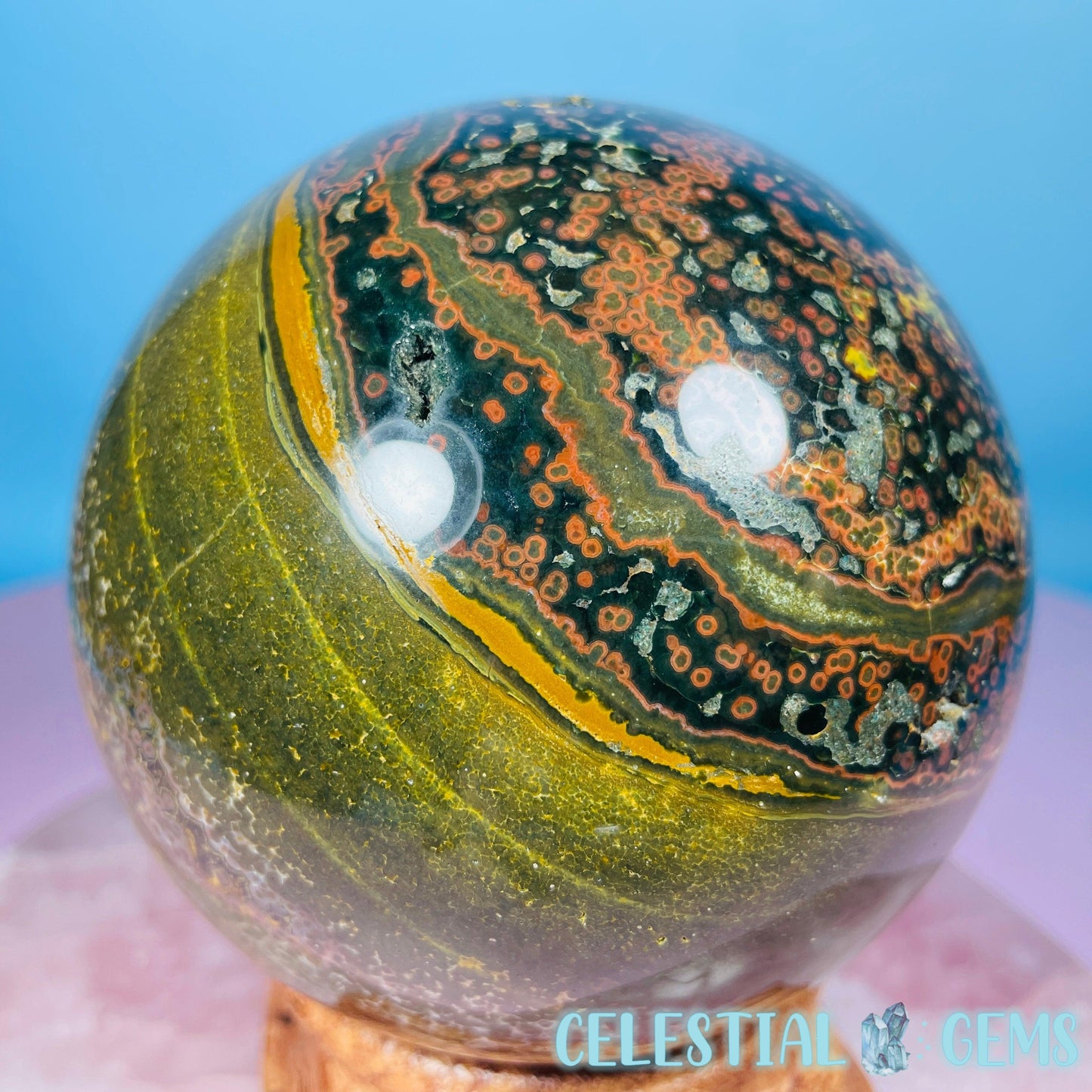 Orbicular Ocean Jasper XL Sphere