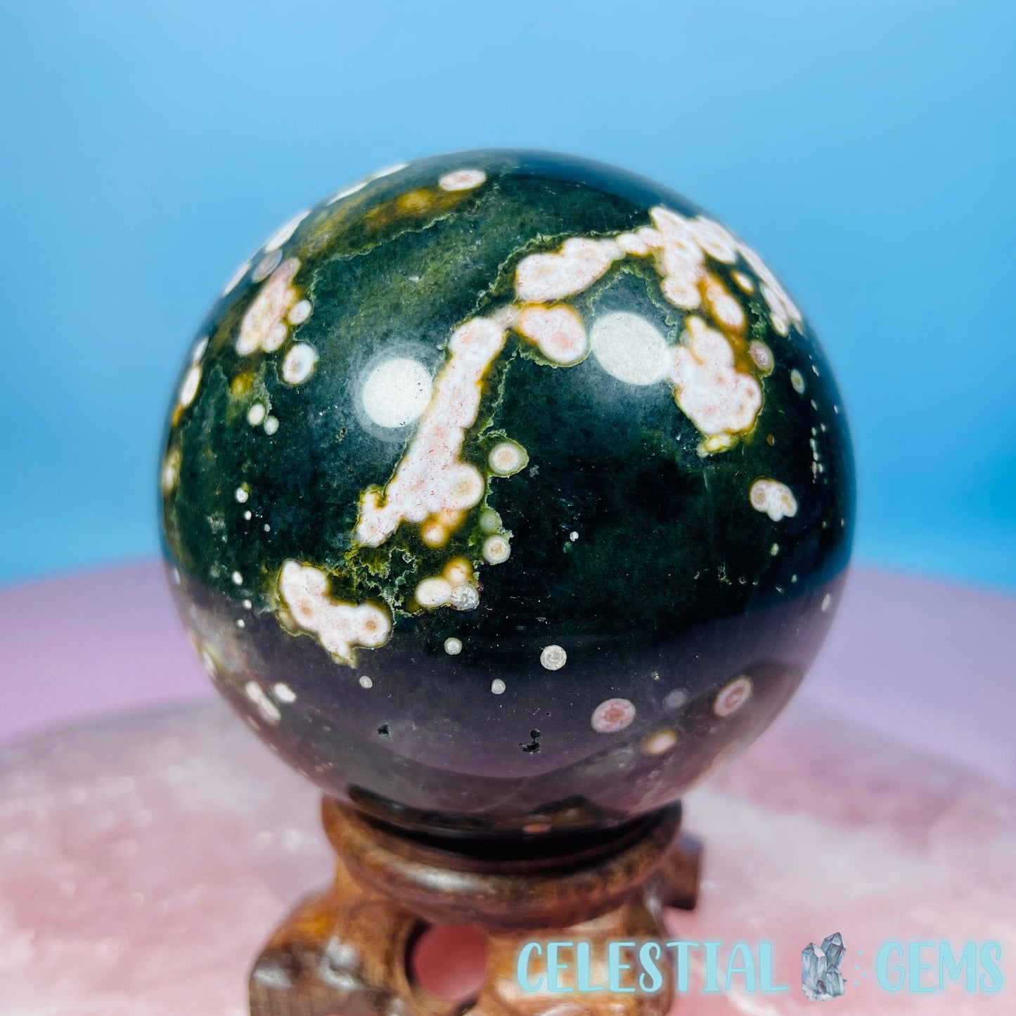 Orbicular Ocean Jasper Large Sphere