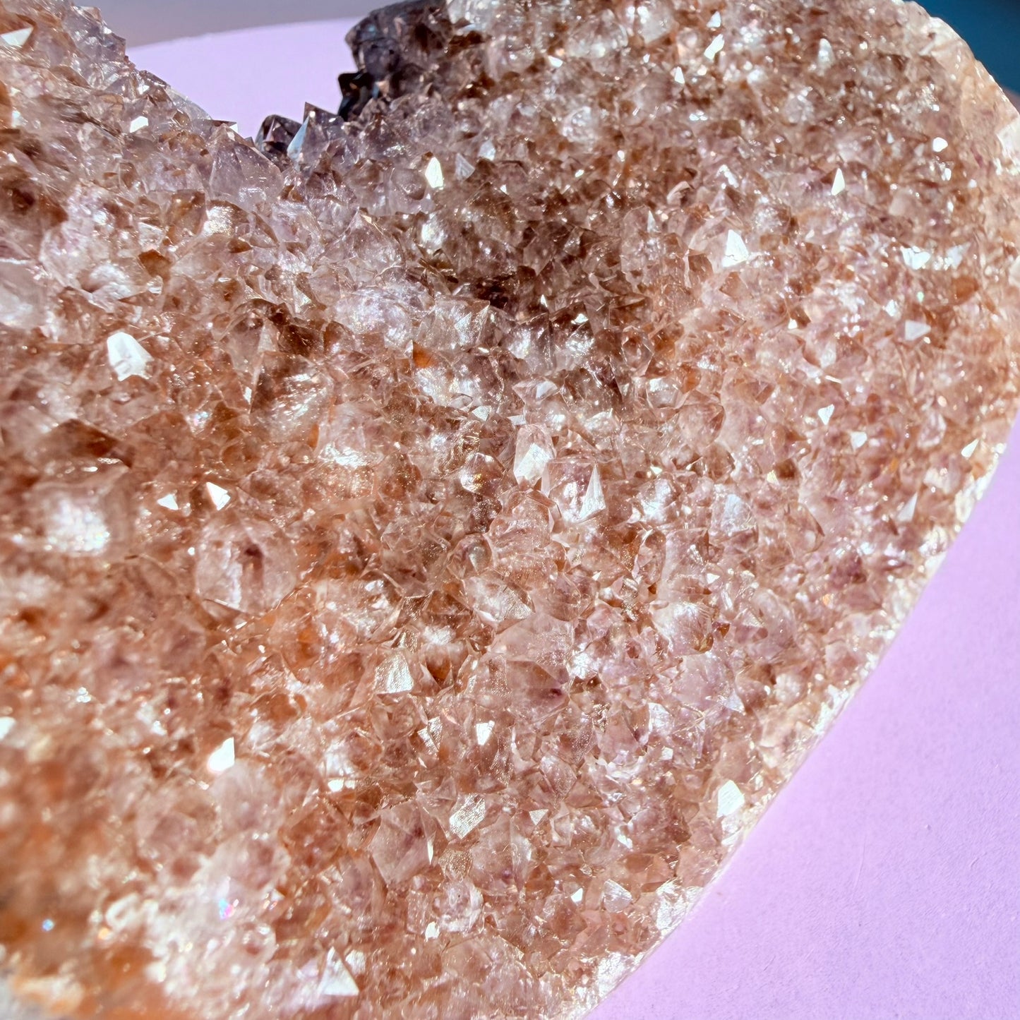 Amethyst Medium Semi-Polished Cluster Freeform with Polished Stalactite (Video)