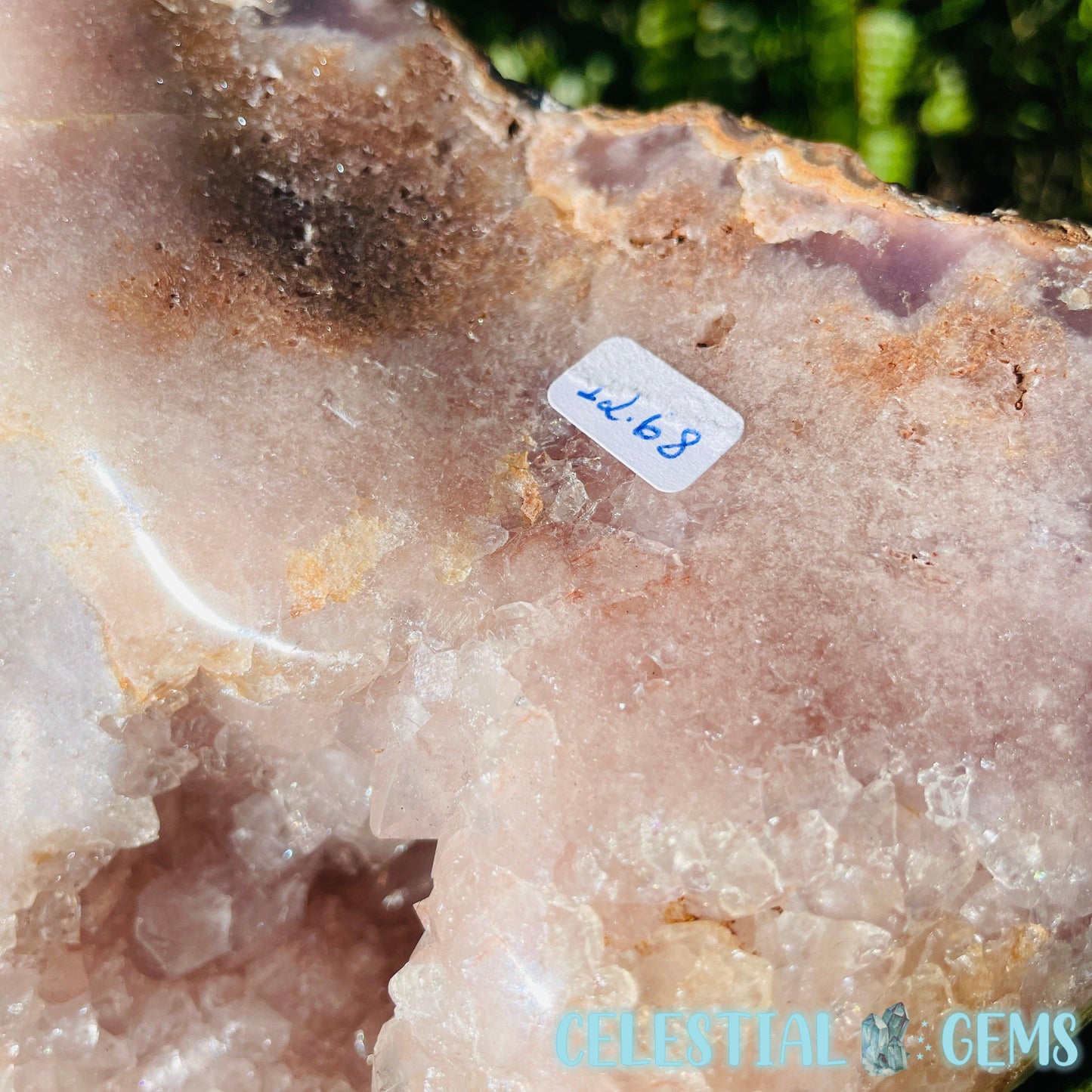 Pink Amethyst XL Collector's Cluster on Rose Gold Stand (Video)