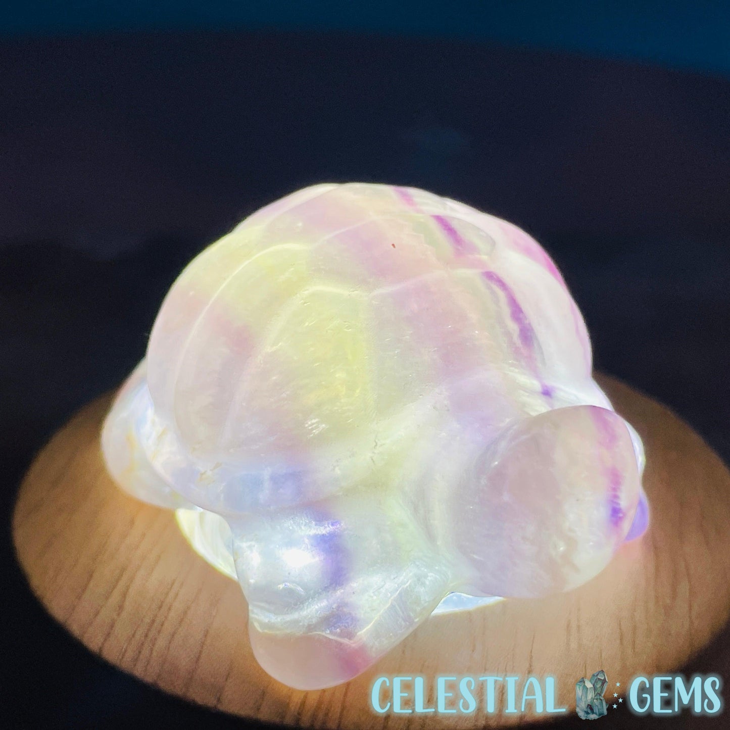 Candy Fluorite Tortoise Carving