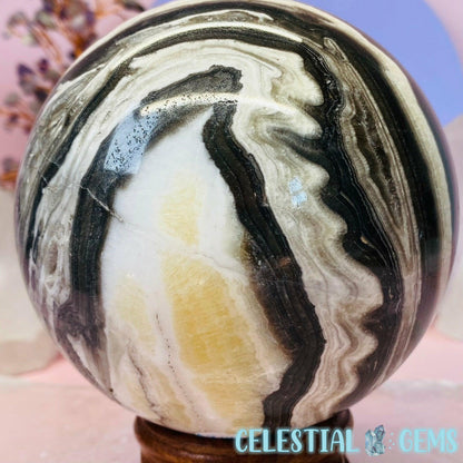 Zebra Calcite Large Sphere