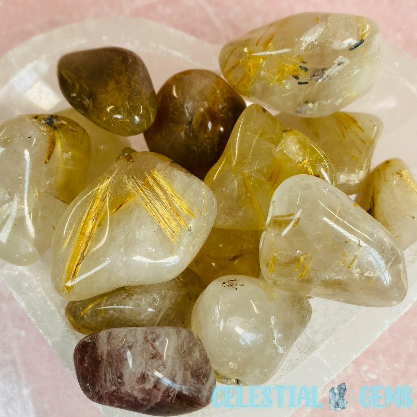 Rutilated Quartz Tumble