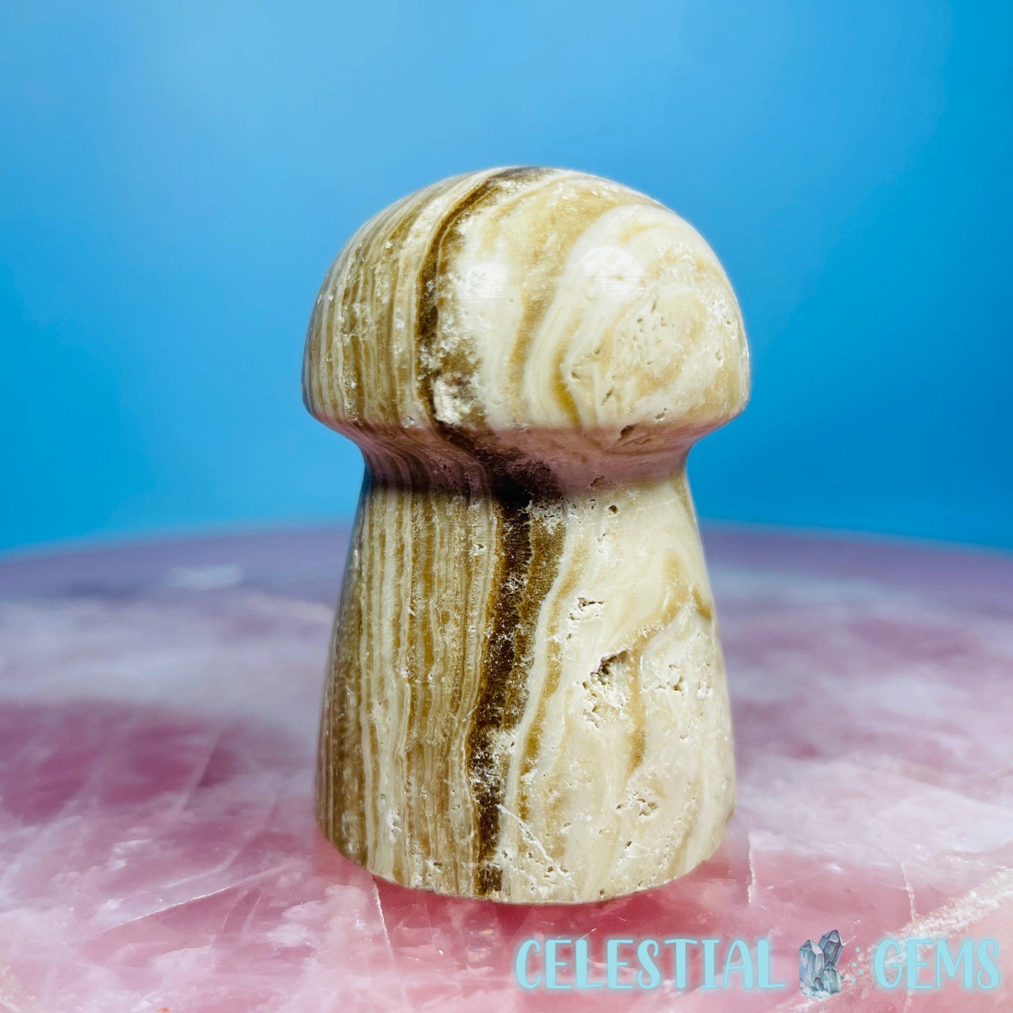 Chocolate Calcite Mushroom Medium Carving