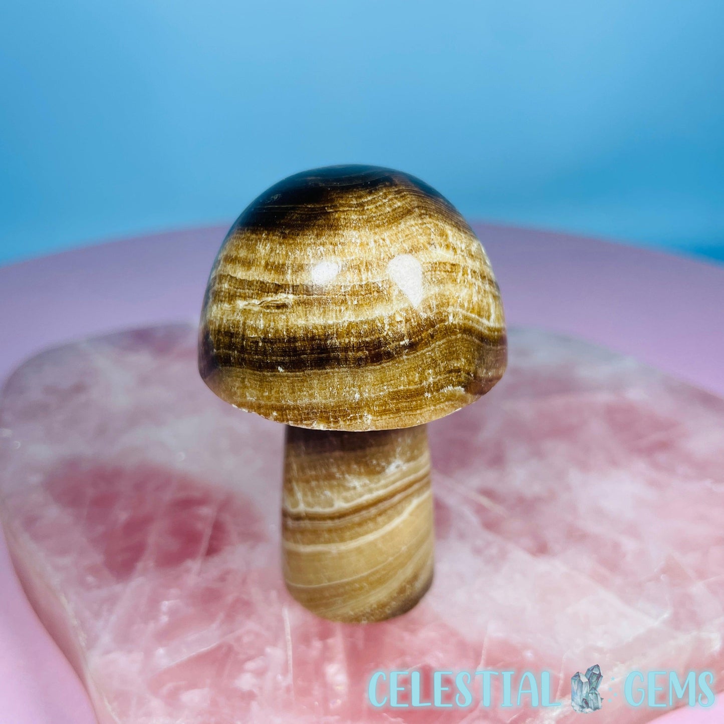 Chocolate Calcite Mushroom Medium Carving