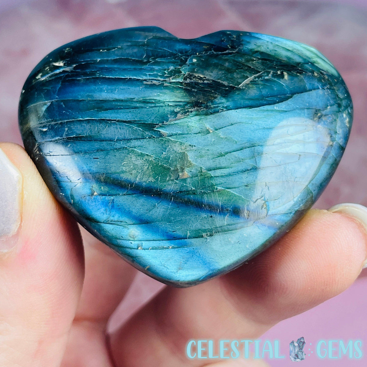 Labradorite Heart Medium Carving (Video)