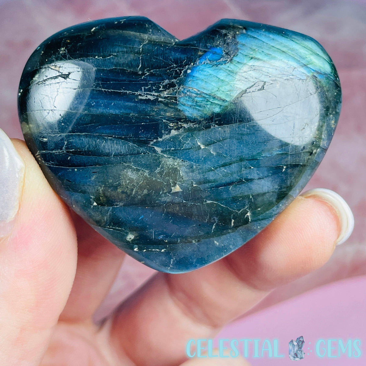 Labradorite Heart Medium Carving (Video)