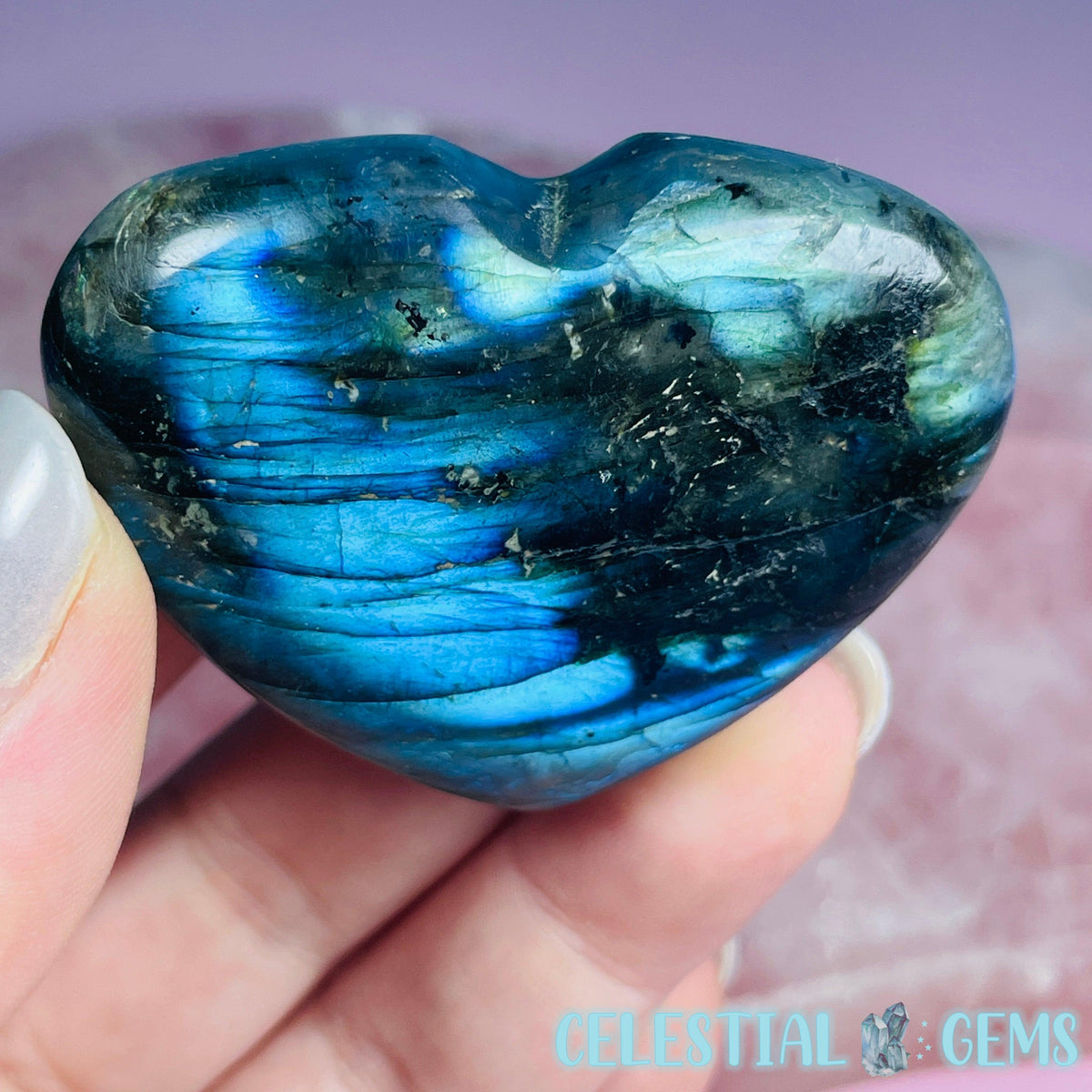 Labradorite Heart Medium Carving (Video)