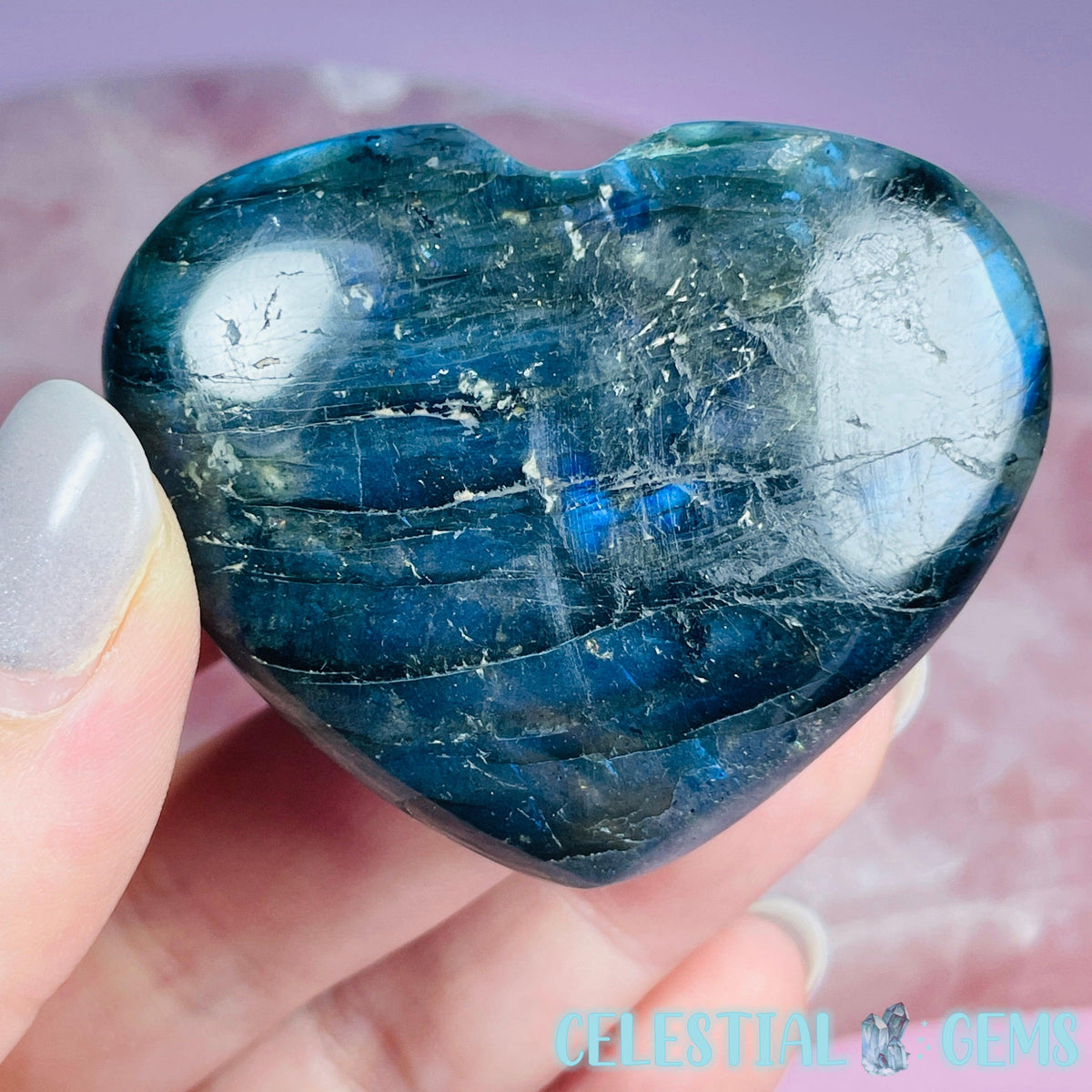 Labradorite Heart Medium Carving (Video)