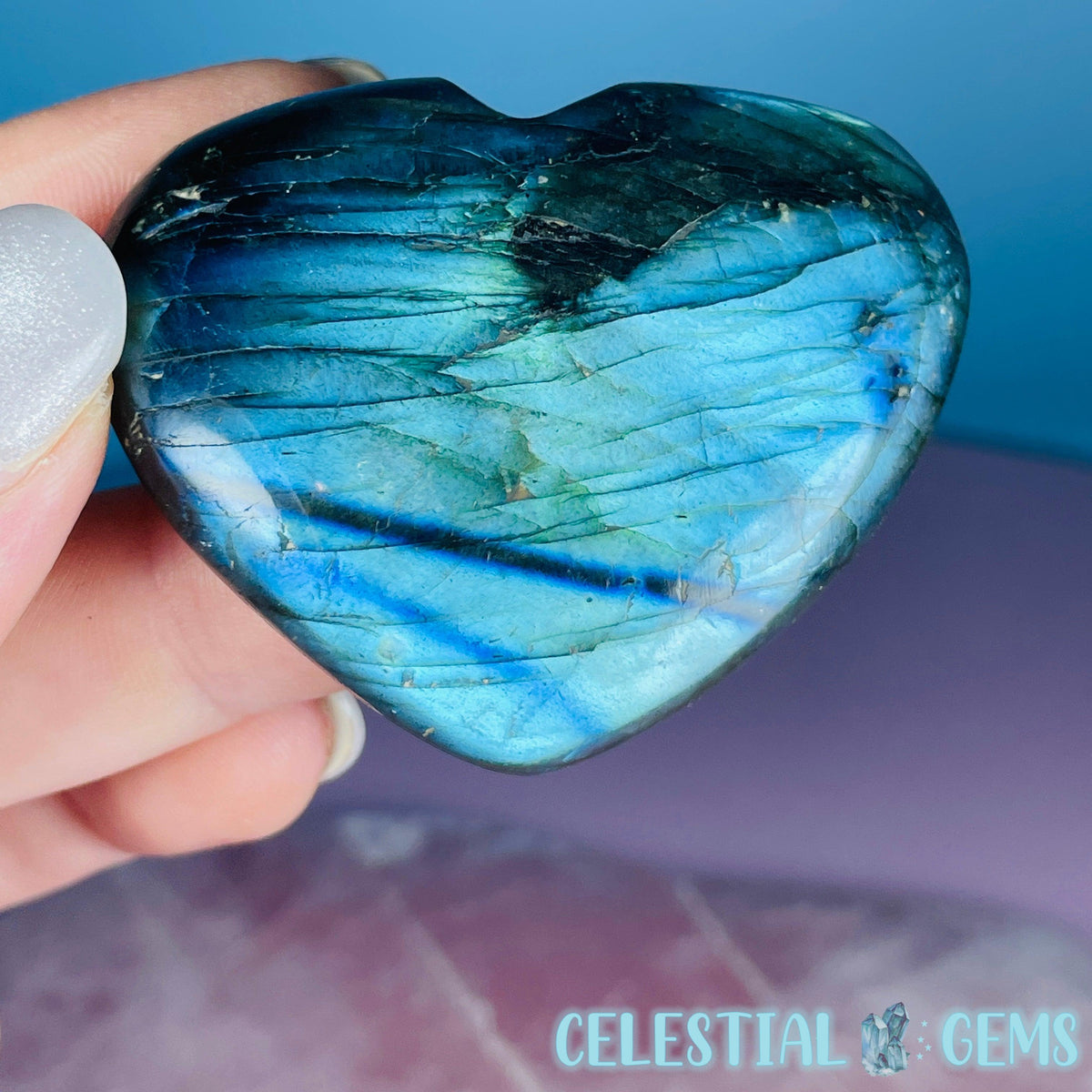 Labradorite Heart Medium Carving (Video)