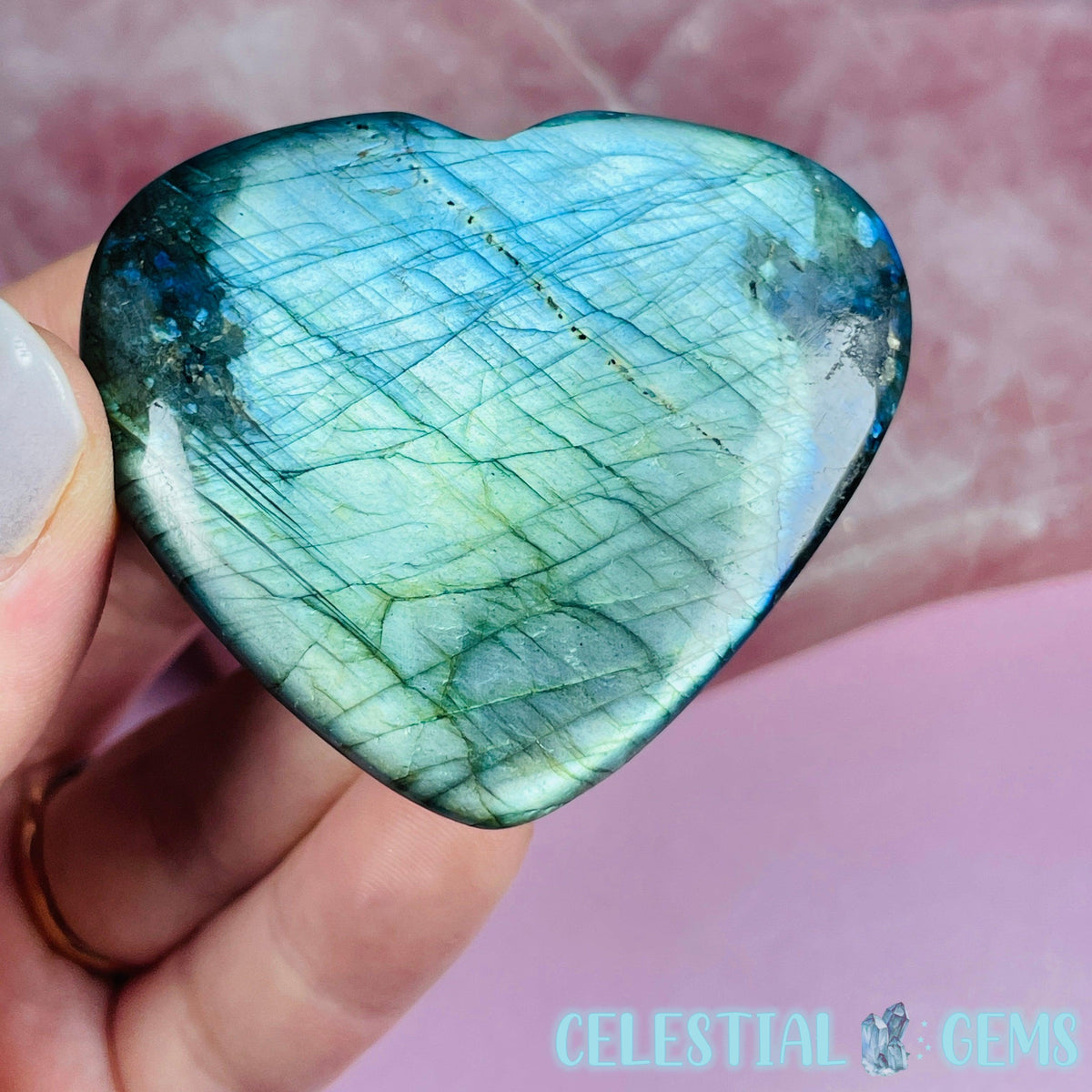 Labradorite Heart Medium Carving (Video)