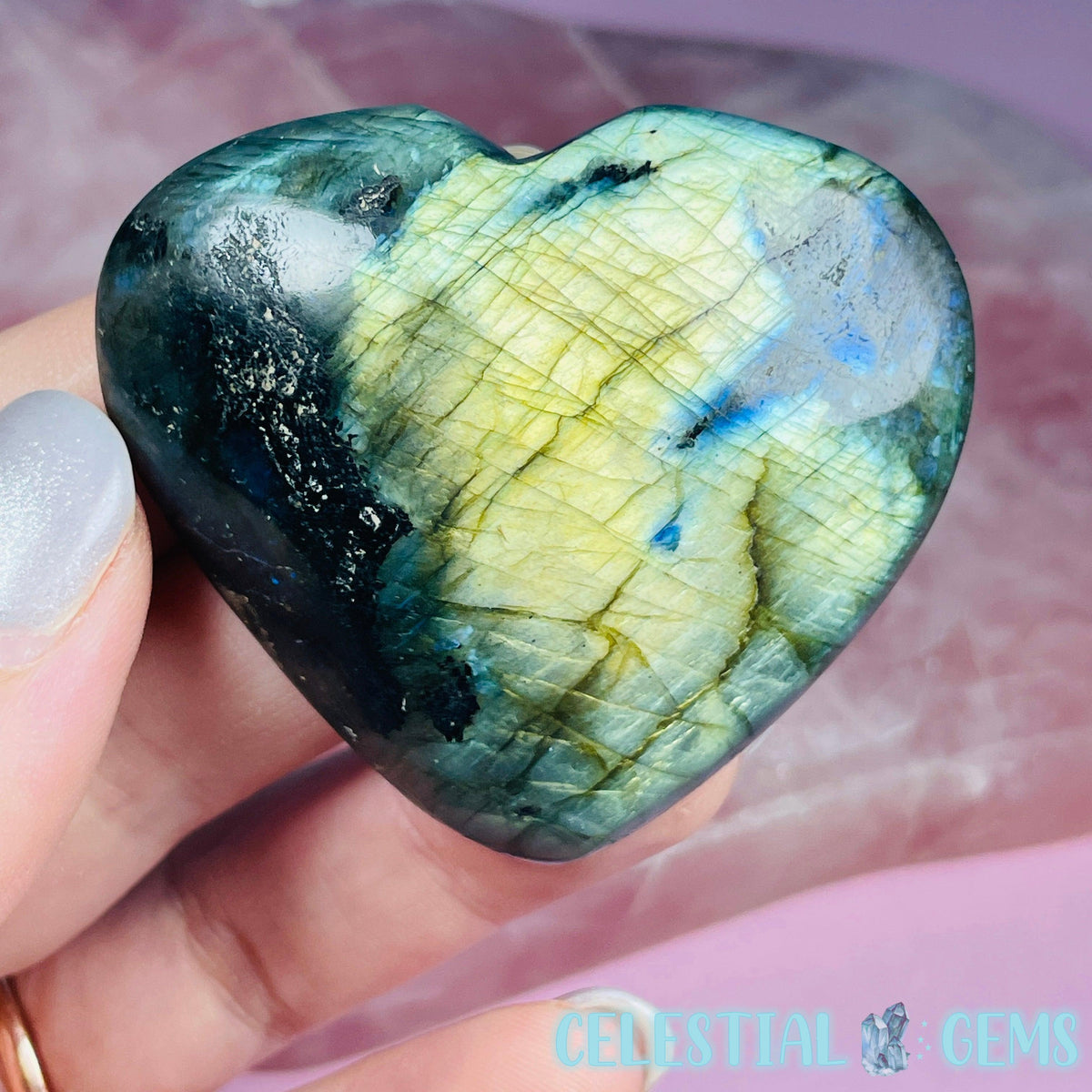 Labradorite Heart Medium Carving (Video)