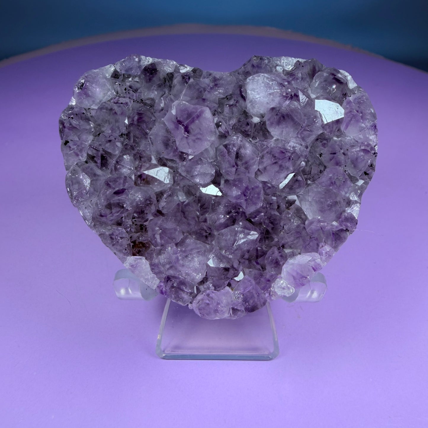 Amethyst Cluster Heart Carving with Agate (Video)