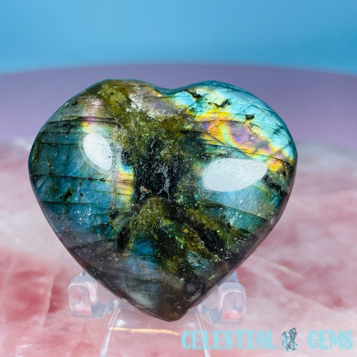 Labradorite Heart Medium Carving (Video)