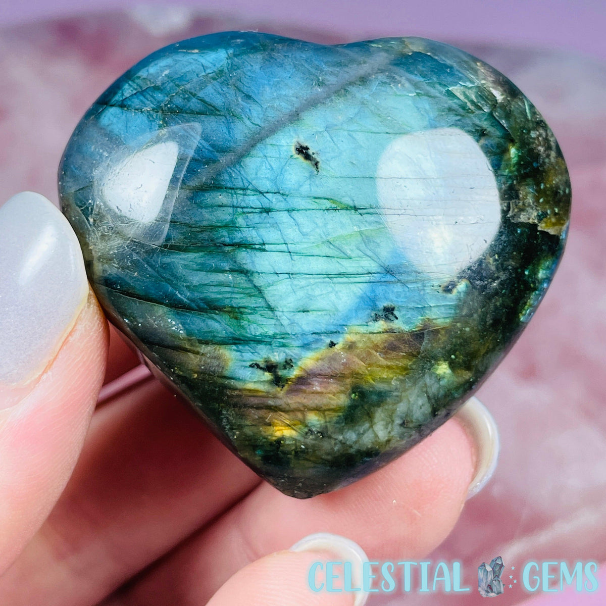 Labradorite Heart Medium Carving (Video)