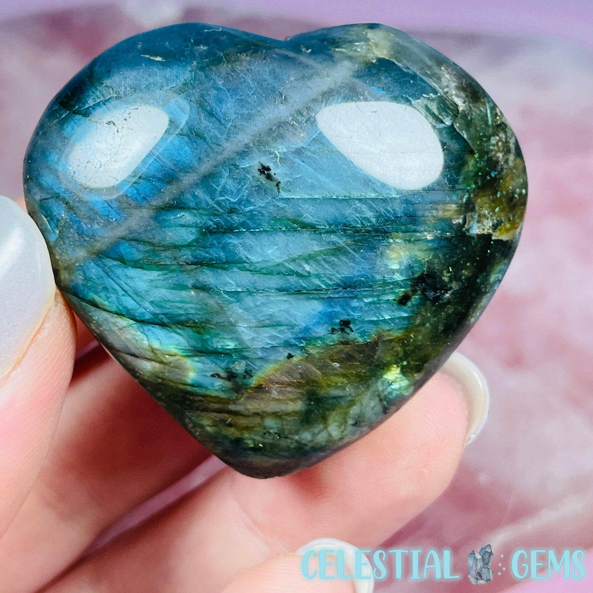 Labradorite Heart Medium Carving (Video)