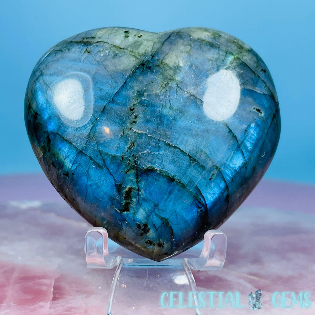 Labradorite Heart Medium Carving (Video)