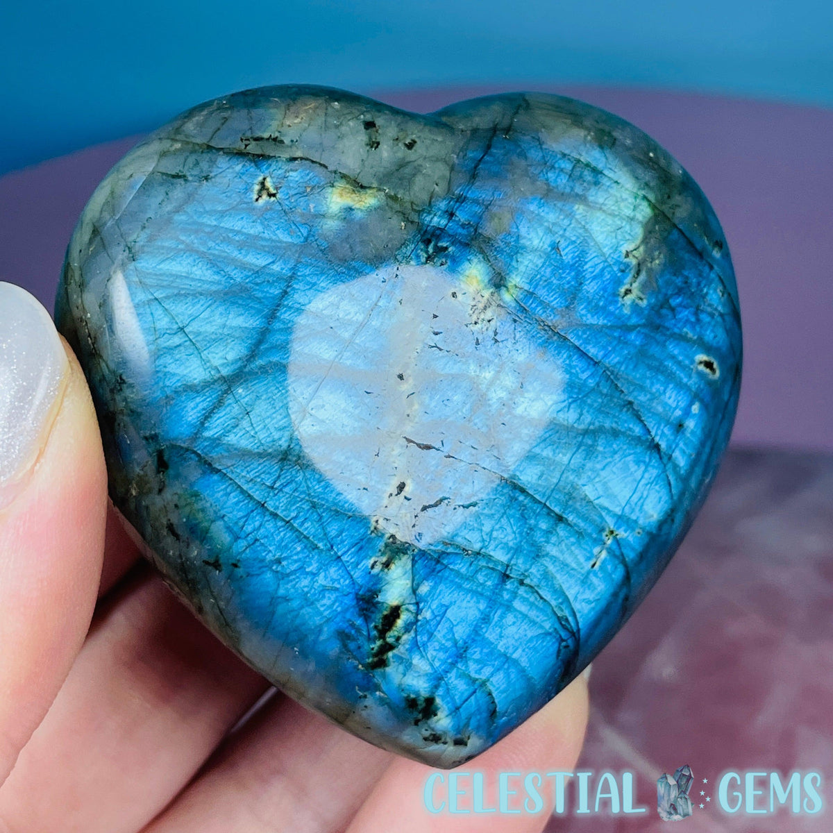 Labradorite Heart Medium Carving (Video)
