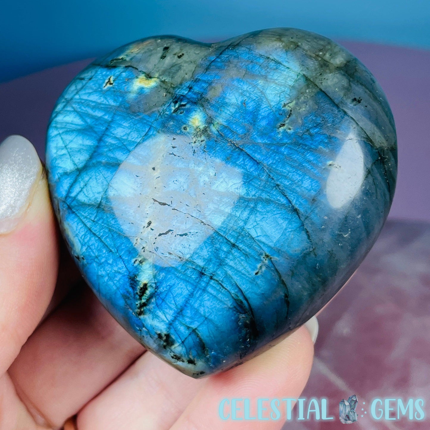 Labradorite Heart Medium Carving (Video)