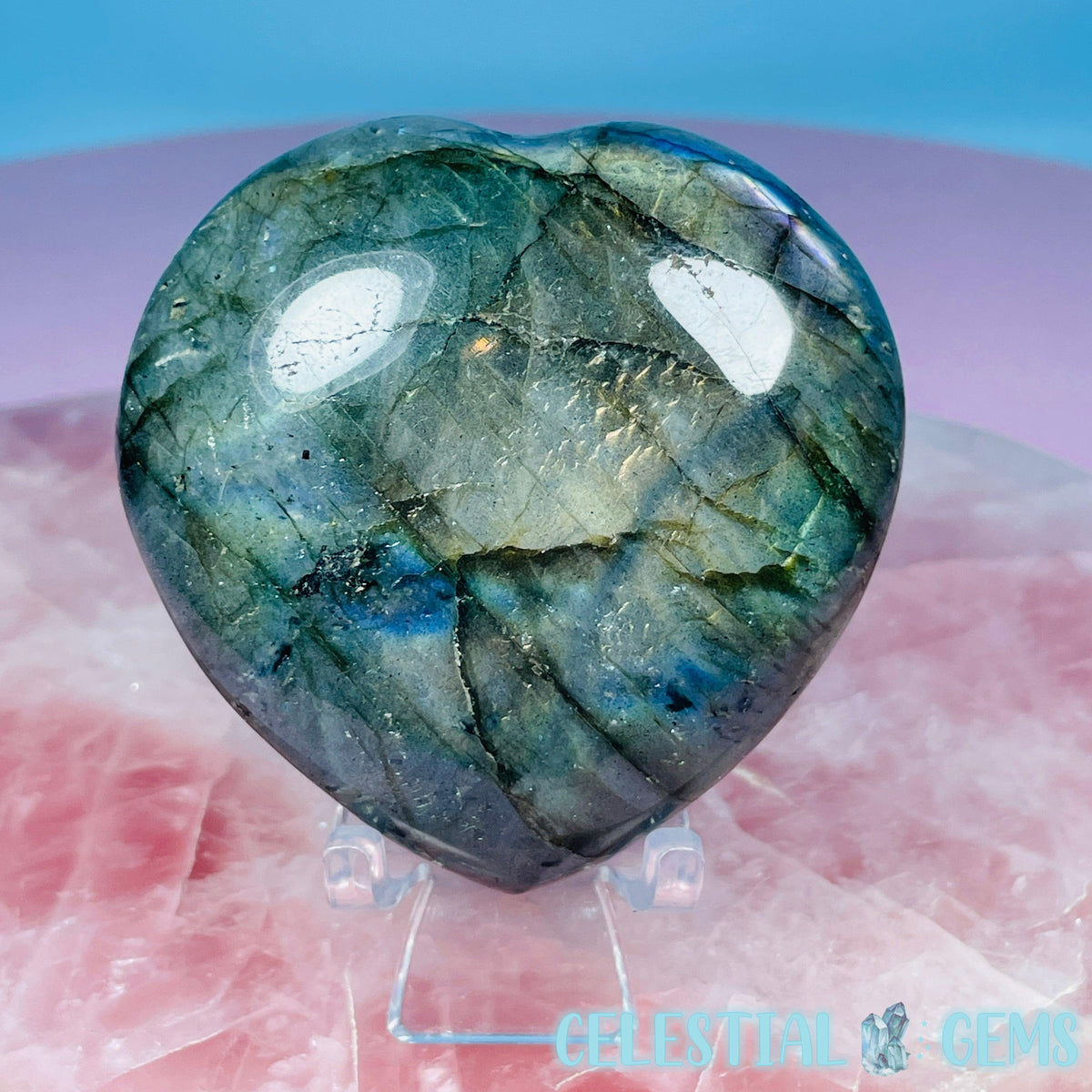 Labradorite Heart Medium Carving (Video)