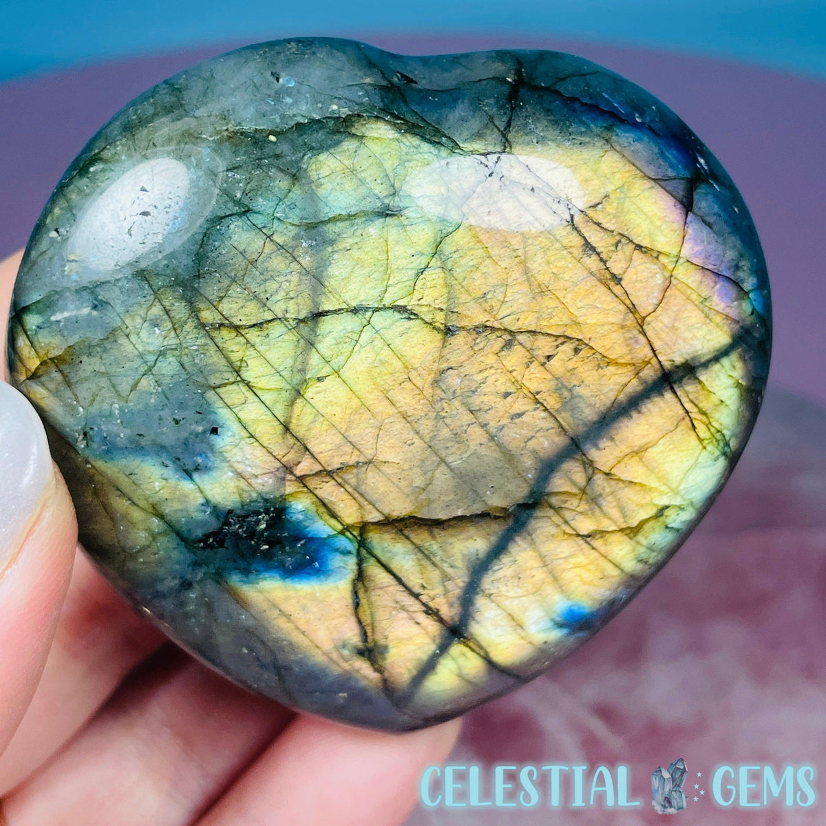 Labradorite Heart Medium Carving (Video)