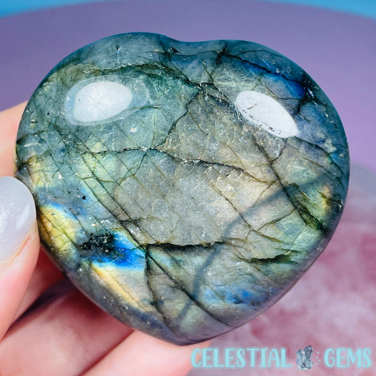 Labradorite Heart Medium Carving (Video)