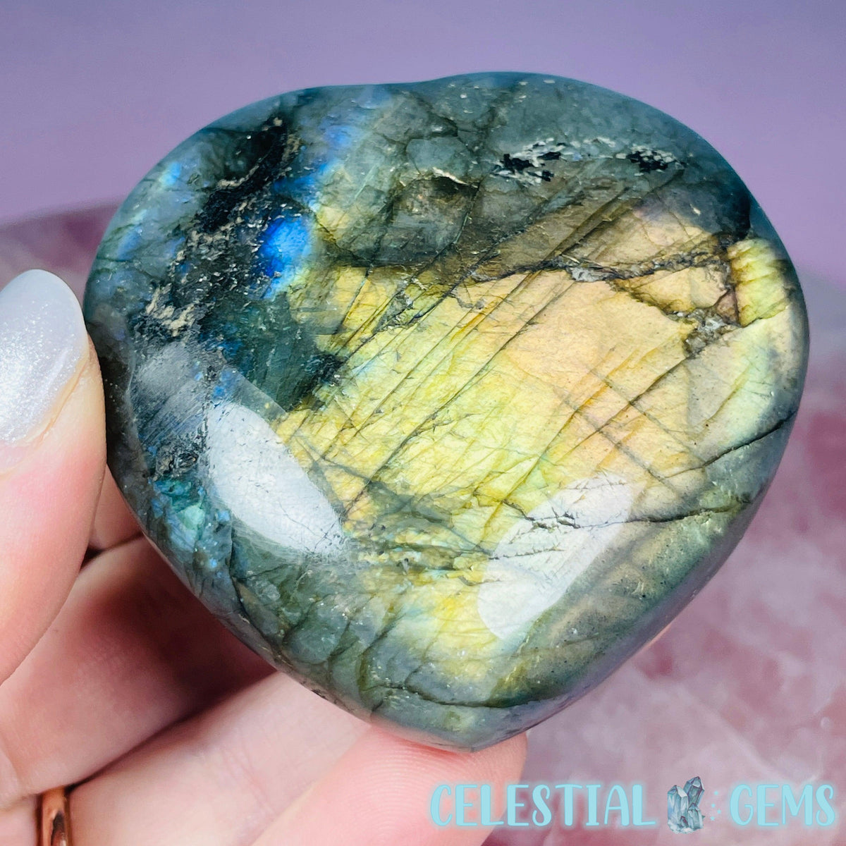 Labradorite Heart Medium Carving (Video)