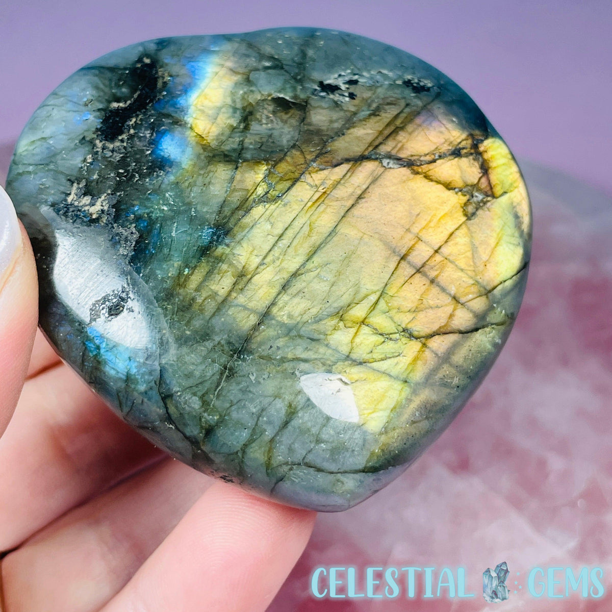 Labradorite Heart Medium Carving (Video)
