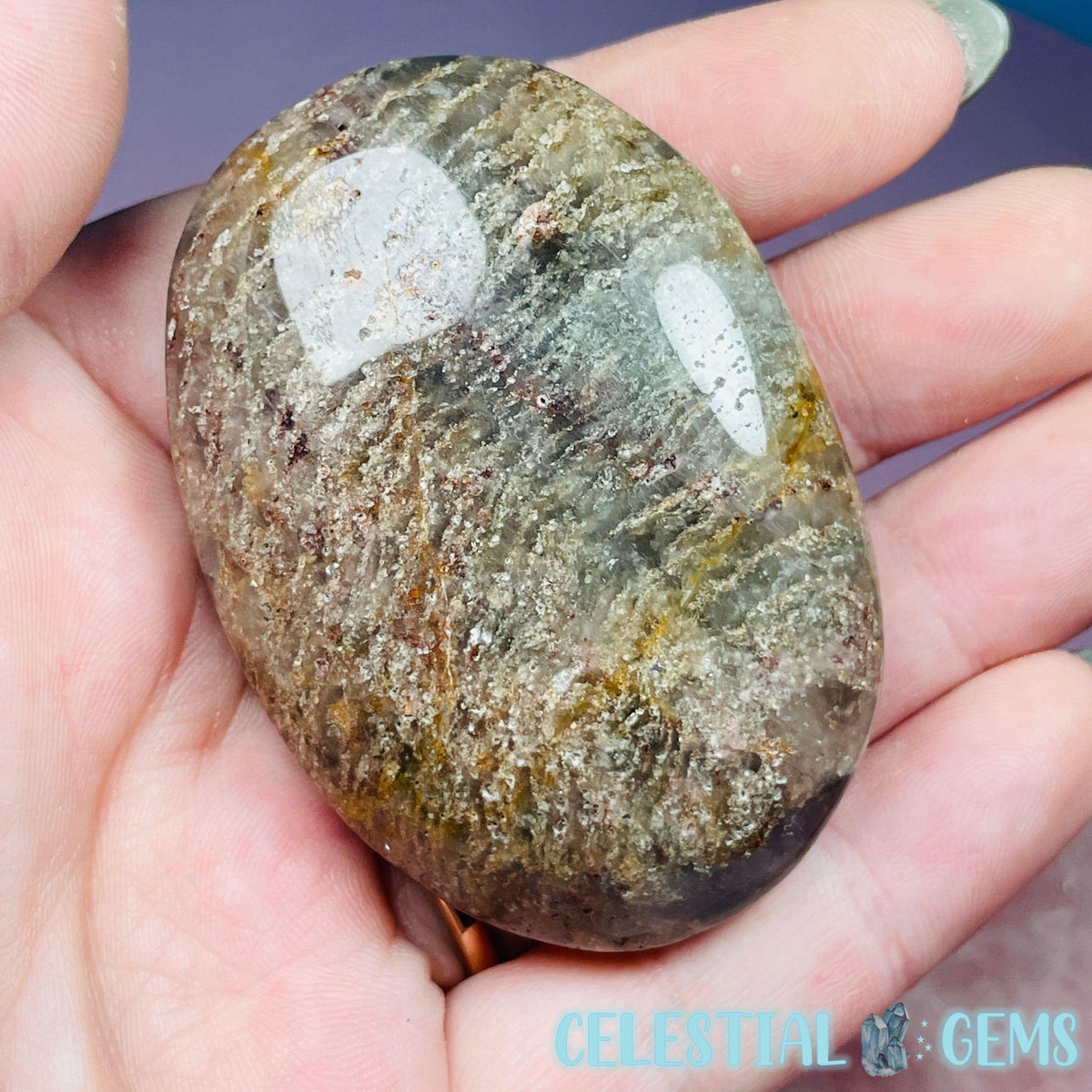 Thousand Layer Garden Quartz Palmstone