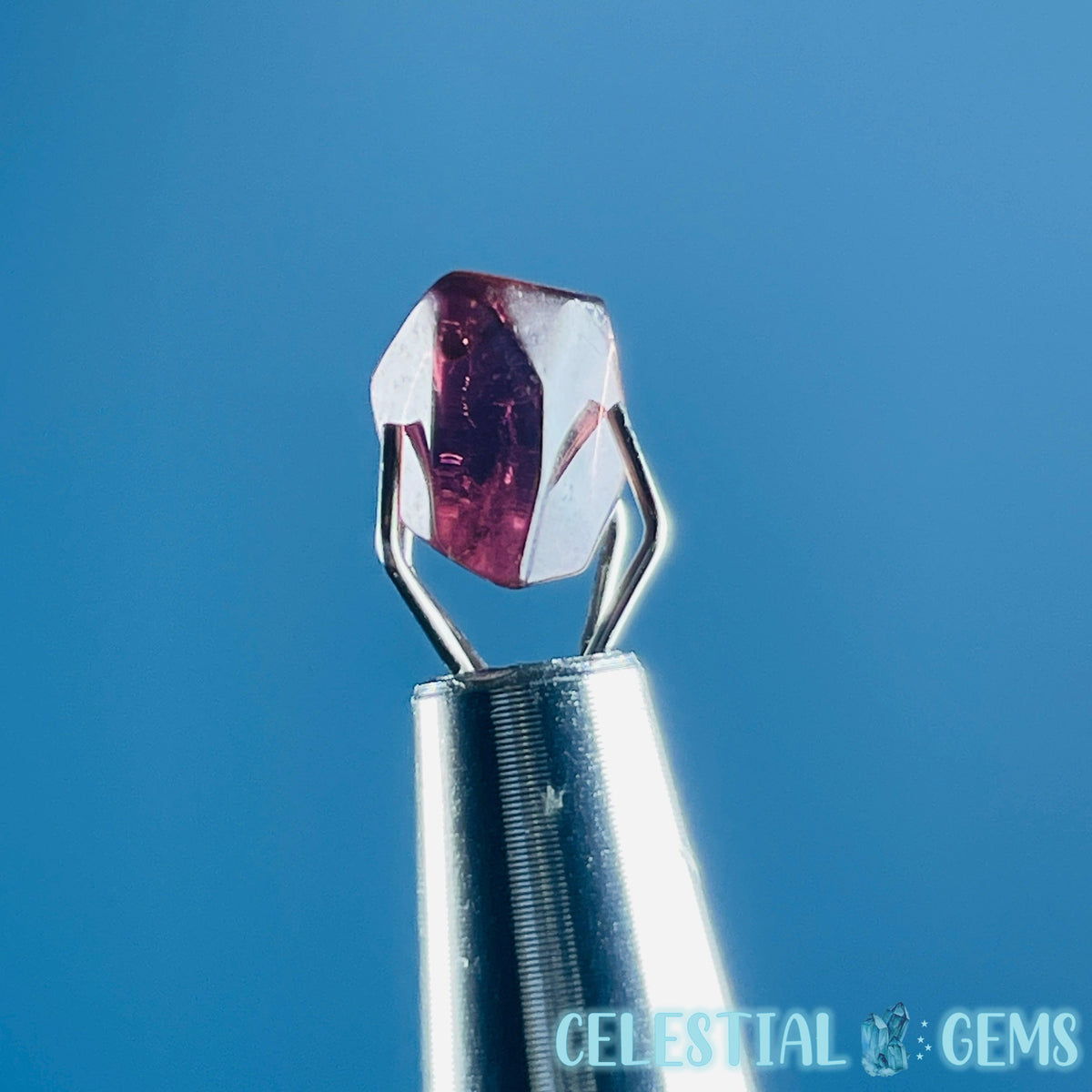 Pink Rubellite Tourmaline Faceted Mini Gemstone in Specimen Pottle