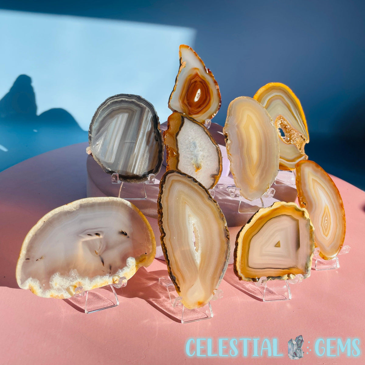 Agate Mixed Colour Small Slice