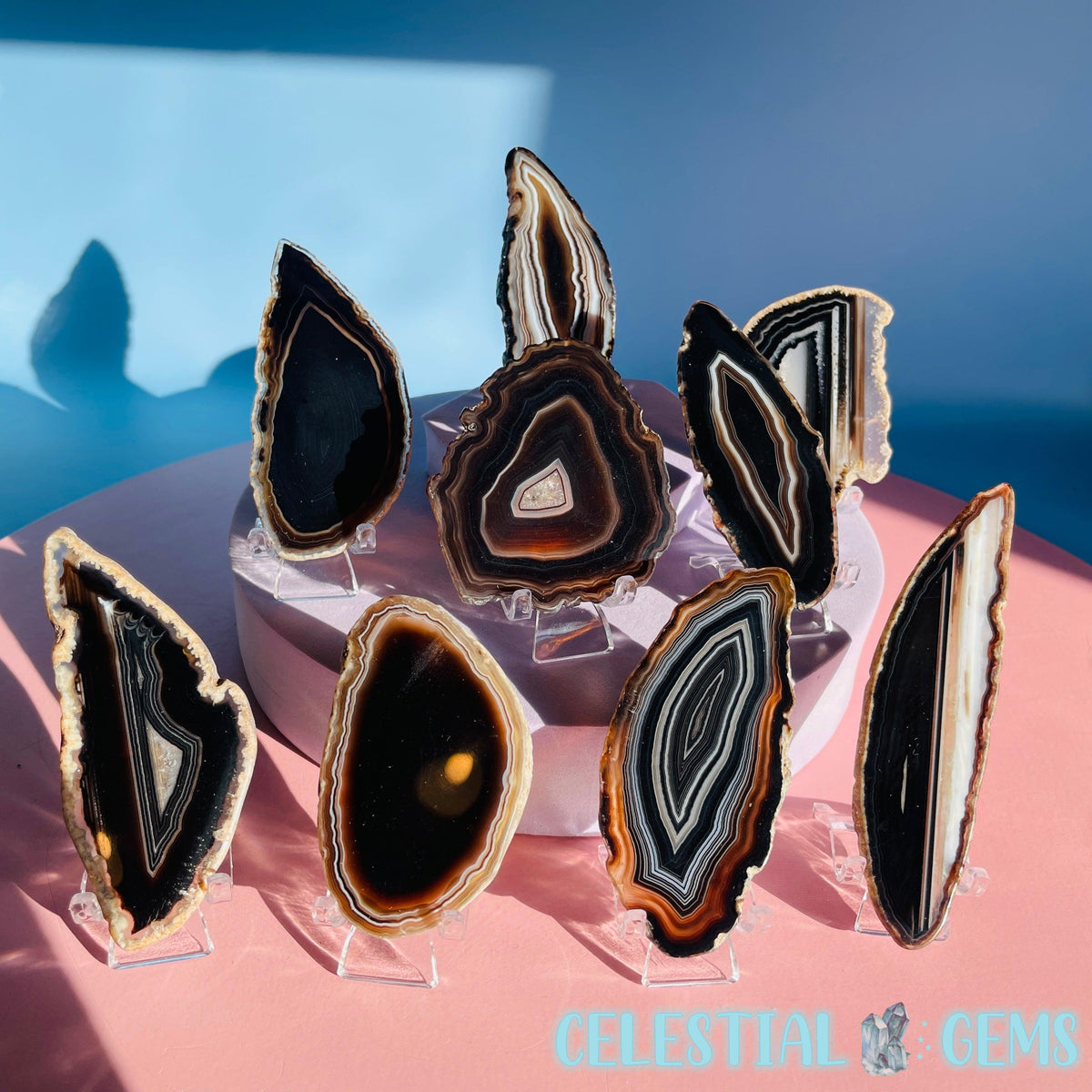 Agate Mixed Colour Small Slice