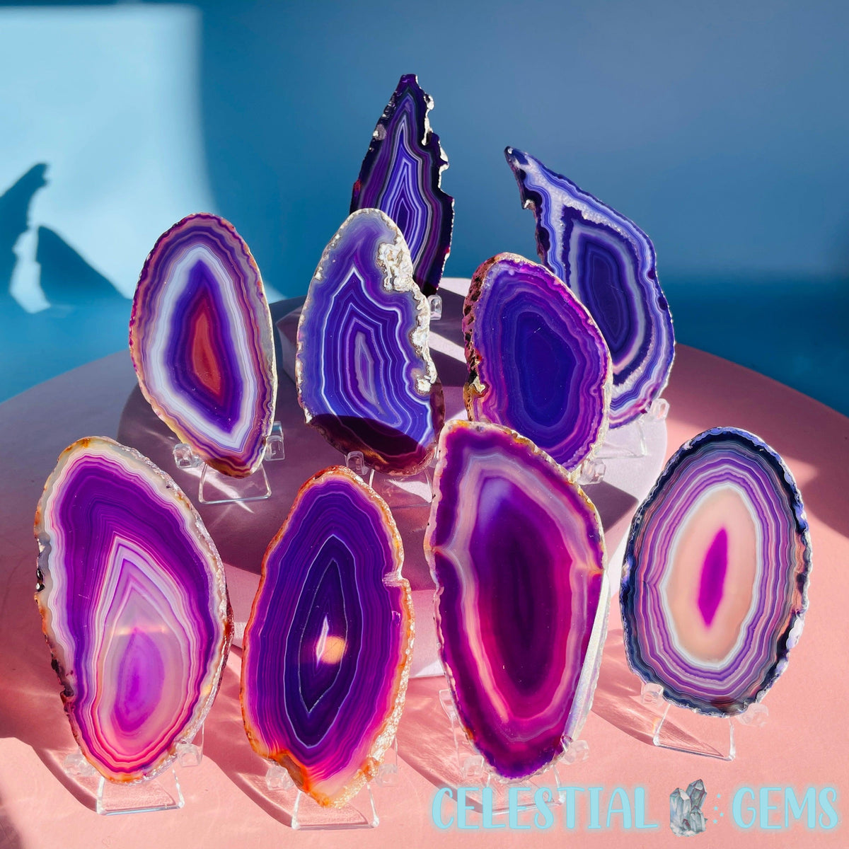 Agate Mixed Colour Small Slice