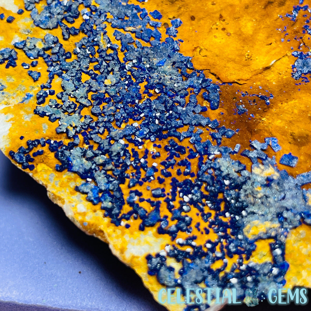 Druzy Azurite on Matrix Medium Cluster Specimen