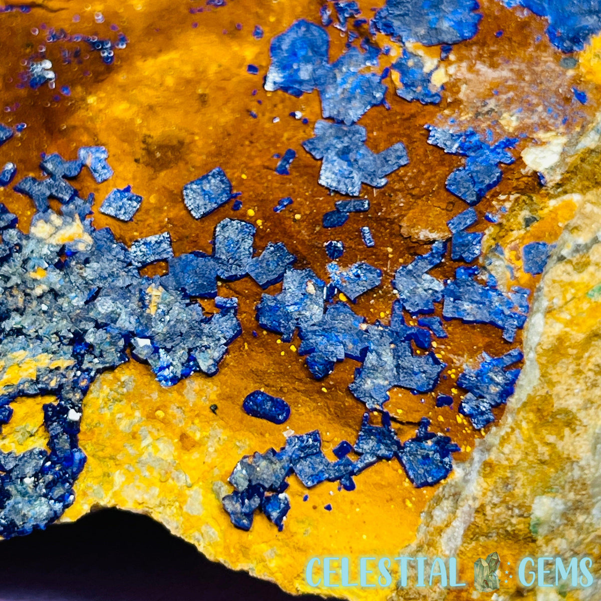 Druzy Azurite on Matrix Medium Cluster Specimen
