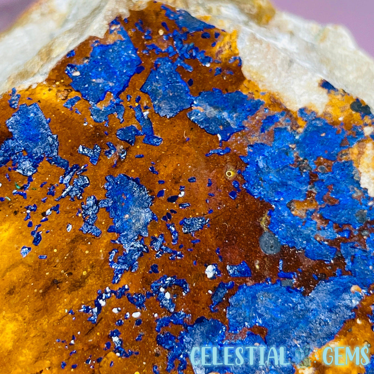 Druzy Azurite on Matrix Medium Cluster Specimen