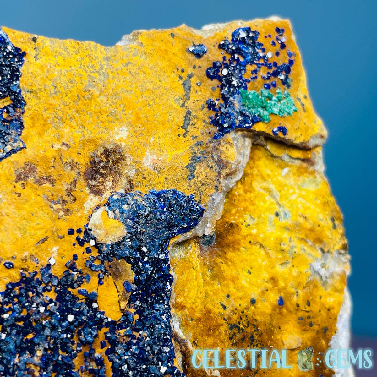 Druzy Azurite on Matrix Medium Cluster Specimen