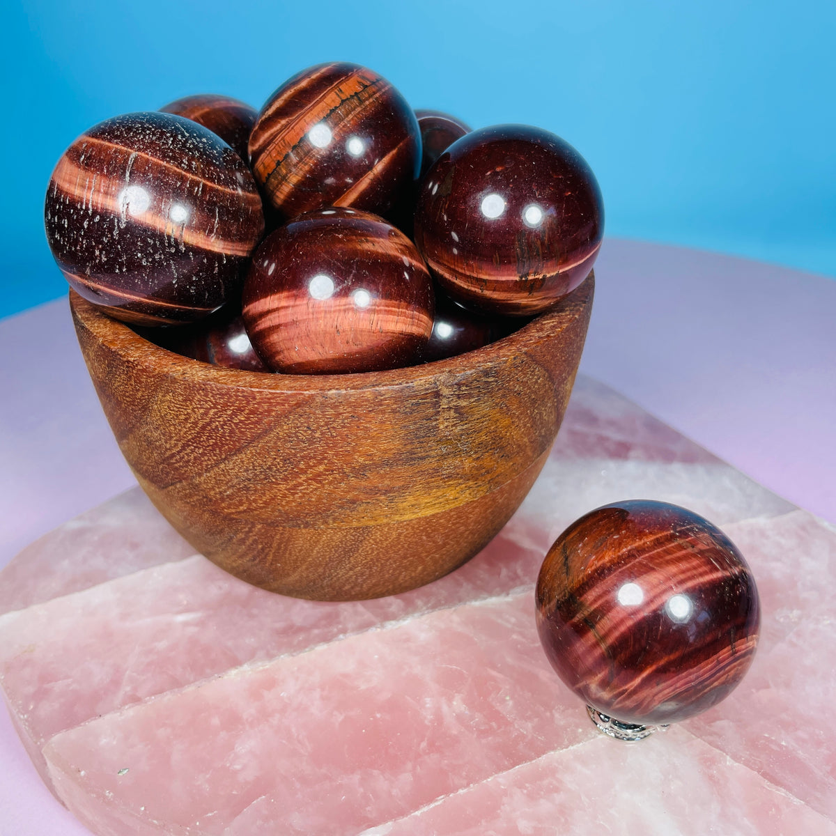 Red Tigers Eye Small Sphere