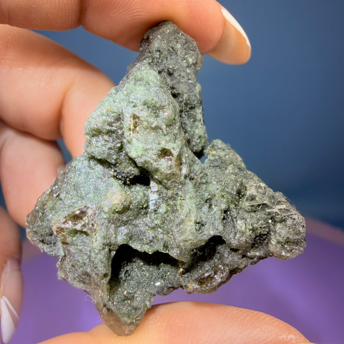 Gold Rutile Chlorite Quartz Raw Piece with Polished Seer Window