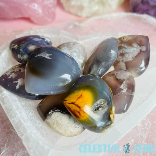 Agate Heart Small Carving
